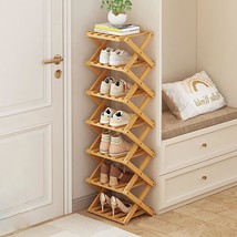 Vertical Shoe Rack Small, 7 Tier Portable Folding Shoe Storage Rack,, 7 ... - £37.00 GBP