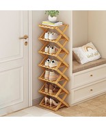 Vertical Shoe Rack Small, 7 Tier Portable Folding Shoe Storage Rack,, 7 ... - $47.99