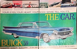 Buick &#39;59 THE CAR Invicta Electra Sabre 2-page -1958 Vintage Print Ad - $18.17 CAD