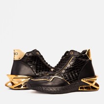 Bellagio Black & Gold High-Top Men Sneaker image 9