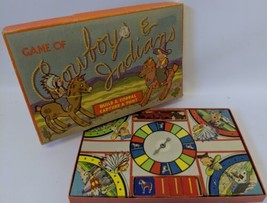 Vintage 1950&#39;s COWBOYS &amp; INDIANS Board Game by Gabriel &amp; Sons - £51.83 GBP