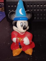 Vintage Disney Mickey Mouse as Sorcerer&#39;s Apprentice Figurine 2.5 inch - £3.97 GBP