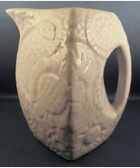 NILOAK 1940s Arkansas Art Pottery Pale Blue Floral Pitcher  - £58.55 GBP