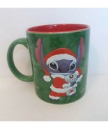 Disney Lilo &amp; Stitch Oversized Mug Cup 20oz Christmas Holiday Festive Santa - £11.76 GBP