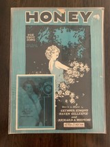 c.1928 Honey Fox Trot Song Rudy Vallee and Orchestra Ukulele Banjo Sheet Music - £7.44 GBP