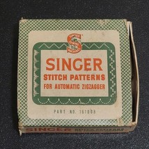 Vintage Singer Stitch Patterns Set 2 for Automatic Zigzagger 161008 Red Cams - £31.58 GBP