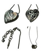 BRIGHTON Reversible Heart Pendant Gorgeous Silvertone 16-18&quot; Necklace - $59.19 CAD