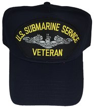 U.S. Submarine Service Veteran W/SUB Badge HAT - Navy Blue - Veteran Owned Busin - £13.79 GBP