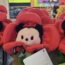 Disney Parks Character Flower Bendable Plushy Minnie Mouse Red - $27.99