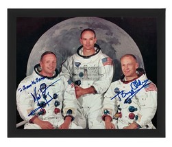 NEIL ARMSTRONG BUZZ ALDRIN MICHAEL COLLINS AUTOGRAPHED 8X10 FRAMED PHOTO... - $19.99
