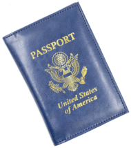 Eagle Print US Passport Cover ID Holder Travel Case Vegan Leather Cover - $9.29