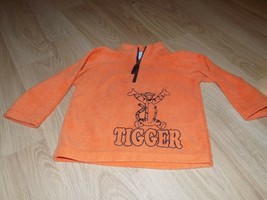 Size 12 Months Disney Winnie the Pooh Tigger Fleece Top Shirt Orange EUC - $9.00