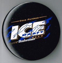 Ice Draft Beer Budweiser cold Filtered pin back button Pinback - £11.39 GBP