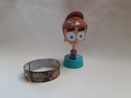 Fairly Odd Parents Kid&#39;s Meal Toy - Wendy&#39;s. Timmy Turner Bobble Head &amp; Bracelet - £7.99 GBP
