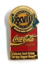 1994 NFL Super Bowl XXVIII Coca Cola Georgia Dome Atlanta Pin Advertise Souvenir - $9.99