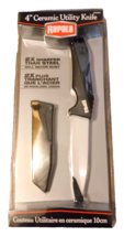 Rapala Utility 4&quot; Knife White Ceramic Drop Blade Black - RCUKB4 New Fishing Tool - £14.94 GBP