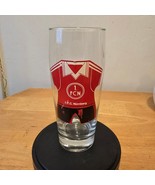 Vintage 1. FC Nürnberg Beer Glass 1985 Red Jersey Design 7&quot; Soccer Barware - $543.38 MXN