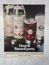 1971 BACARDI Rum &amp; Coke Vintage Print Ad Have A Bacardi Party - $9.95