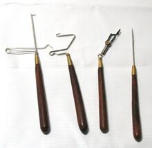 South Pacific  Fly-Tying 4 Piece Set Tool With Wooden Handles #406 - €31,21 EUR