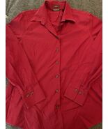 Eddie Bauer Red Wrinkle Resistant Stretch Button Up Women’s Shirt XL Tall - $30.37 CAD