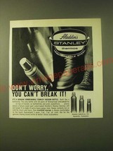 1966 Aladdin&#39;s Stanley Thermos Ad - Don&#39;t worry, you can&#39;t break it! - £14.54 GBP
