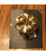 Goldtone Flower w/Pink Stones Ring-Size 7 Women&#39;s-Brand New-SHIPS N 24 H... - $15.89