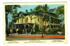 Kittochtinny Inn Postcard Lincoln Way East Chambersburg Pennsylvania 1935 - £9.34 GBP