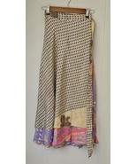 Upcycled Indian Sari Wrap Skirt S602 - $24.69 CAD