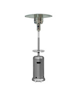 48000 BTU Silver Steel Propane Cylindrical Pole Standing Patio Heater - $540.02 CAD