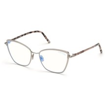 TOM FORD FT5740-B 016 Shiny Palladium/Vintage Rose Havana 54mm Eyeglasses New... - £95.97 GBP