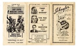 Schuyler Theatre 1940 Flyer Too Many Girls Lucille Ball Gary Cooper Bett... - $11.88