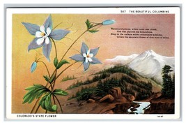 Columbine Blossom Colorado State Flower CO UNP WB Postcard S9 - $4.90