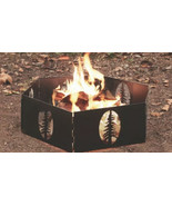 27” Fire Ring Portable Steel Folding Wood Burning Outdoor Fire Pit HEAVY... - £41.00 GBP