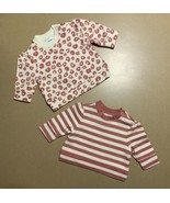 NEW Baby Infant Fleece Sweat Shirt Set of 2 Stripes &amp; Leopard NB Newborn... - $20.33 CAD