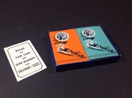 Vintage Russell De Luxe Complete Double Set Of Playing Cards 1942 Free Ship - £51.16 GBP