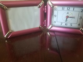 Clock with picture frame pink - £20.53 GBP