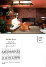 Iowa Quasqueton Garden Room Walter House Indoor Plants Brick Wall VTG Postcard - £7.36 GBP