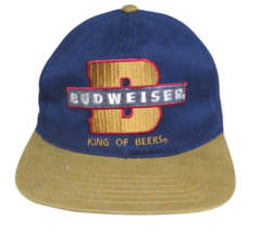 Budweiser King Of Beers Snapback Blue Hat Vintage Budweiser Cap Made in ... - $20.73 CAD