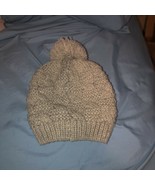 Winter Cable Knit Beanie Hat with Pom for Women Gray NEW - £2.30 GBP