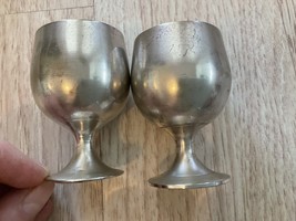 Set of 2 Vintage EPNS Silver Cordial Cups India - $16.04