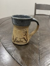 Eastin Art Pottery Small Mug Floral Brown Blue Artist Mark Stoneware Fol... - $19.79 Eastin Art Pottery Small Mug Floral Brown Blue Artist Mark Stoneware Fol... - $19.79