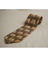 Vintage Structure Men&#39;s Necktie 100% Silk Tie 56-1/2&quot; Landscape Pattern USA - £6.30 GBP