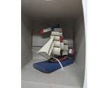 French Single Decker Handcrafted Wooden Model Ship - $59.39