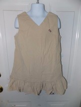 Hipdaisy Khaki Uniform Corduroy Pleated Jumper Dress Size 5 Girl&#39;s EUC - £12.25 GBP