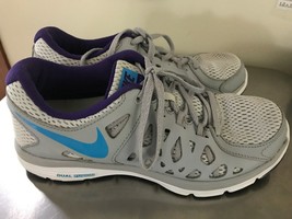 Nike Dual Fusion Run 2 Womens Lightweight Gray Running Training Sneakers 8.5 40 - £31.49 GBP
