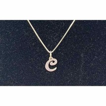 James Avery Sterling Silver Initial &quot;C&quot; Pendant Necklace 18&quot; Chain - £66.34 GBP