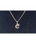 James Avery Sterling Silver Initial &quot;C&quot; Pendant Necklace 18&quot; Chain - £65.35 GBP