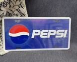 Vintage PEPSI Logo License Plate Metal Sign COLA SODA POP Embossed 6”x12” - £9.47 GBP