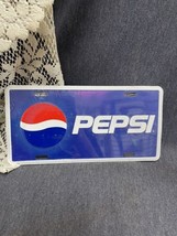 Vintage Pepsi Logo License Plate Metal Sign Cola Soda Pop Embossed 6”x12” - $11.88