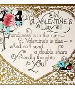 On St Valentine's Day Victorian Greeting Card Watercolor Gold Floral PCBG6D - €34,43 EUR On St Valentine's Day Victorian Greeting Card Watercolor Gold Floral PCBG6D - €34,43 EUR